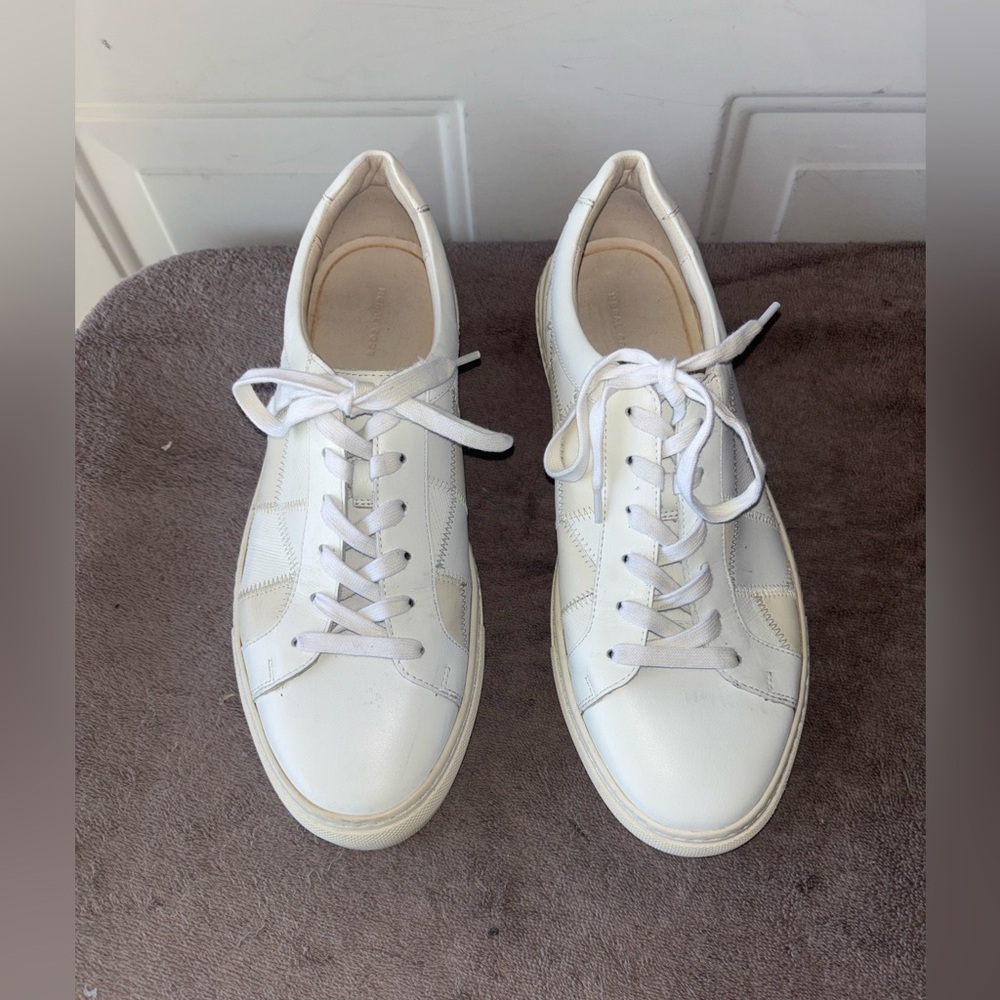 Moral Code White/Shale Patchwork Leather Sneakers… - image 2